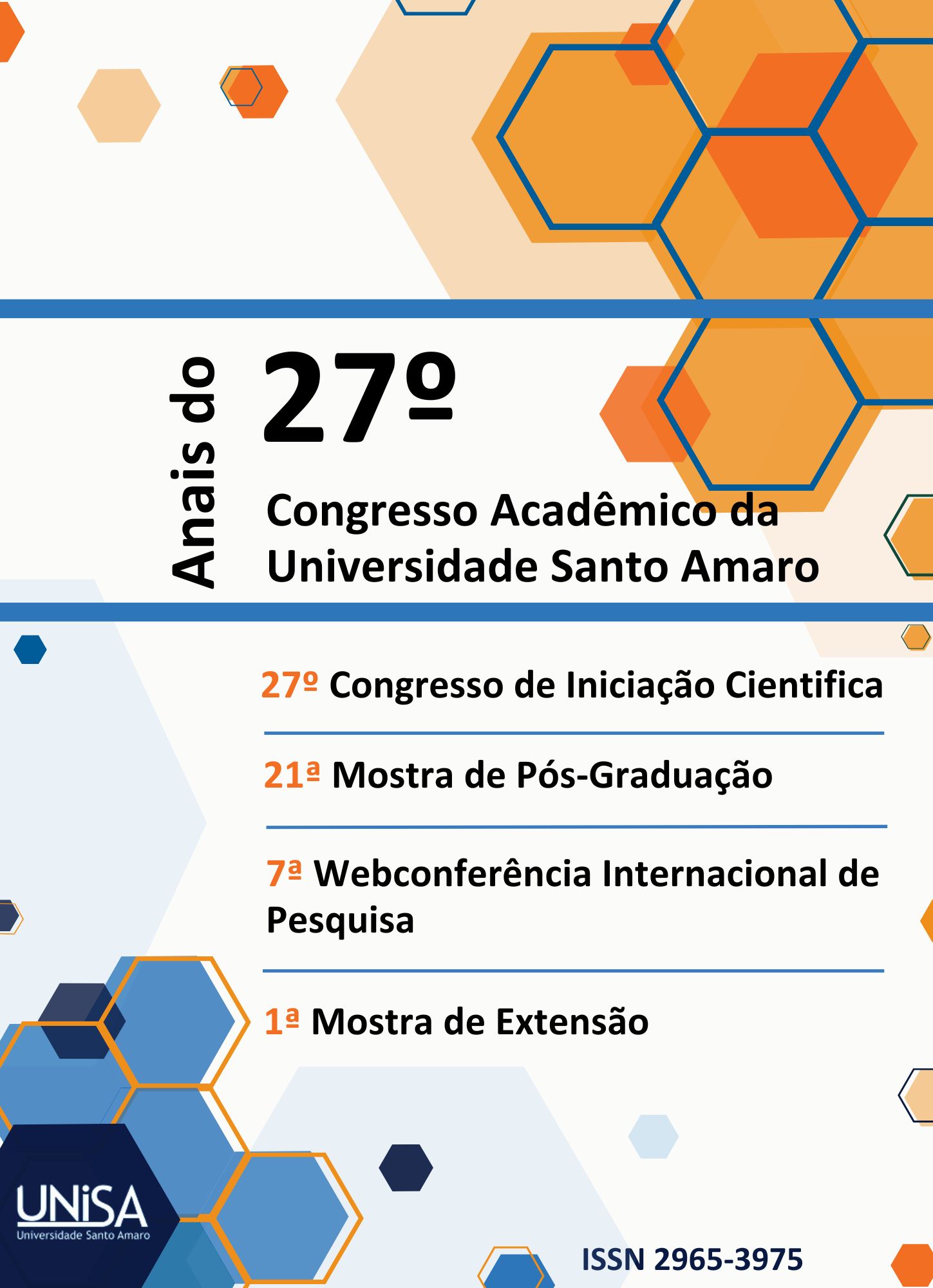 					Visualizar v. 27 (2024):  Anais do Congresso Acadêmico da Universidade Santo Amaro, Congresso de Iniciação Científica, Mostra de Pós-Graduação, Webconferência Internacional de Pesquisa, Mostra de Extensão
				